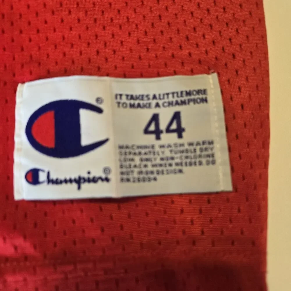 Vintage Champion Keyshawn Johnson Tampa Bay Buccaneers Jersey Red 44 L READ - Picture 2 of 7